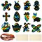 Wrapables 36pc Rainbow Scratch Arts Ornaments, DIY Magic Scratch Arts and Crafts, Easter